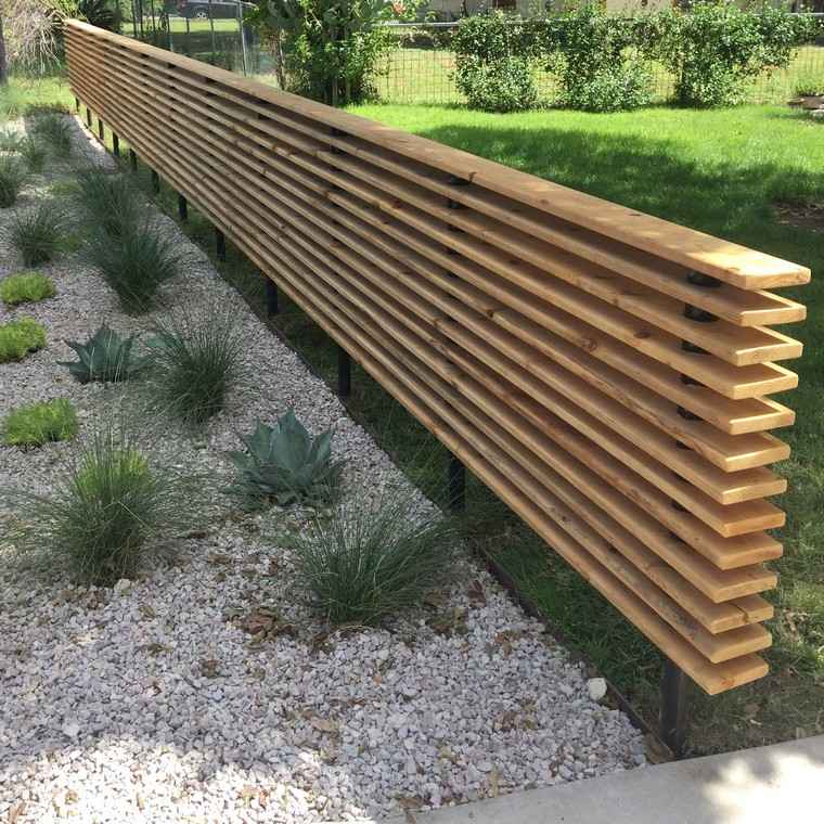 belle clôture jardin bois