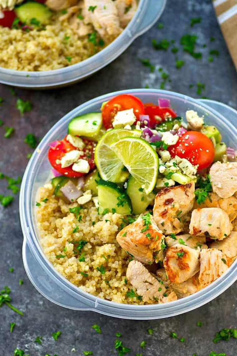 recette diner sain pour deux : poulet au quinoa 