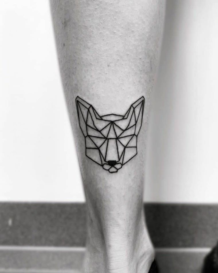 tatuage géométrique d'animal