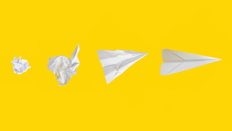 avion origami papier