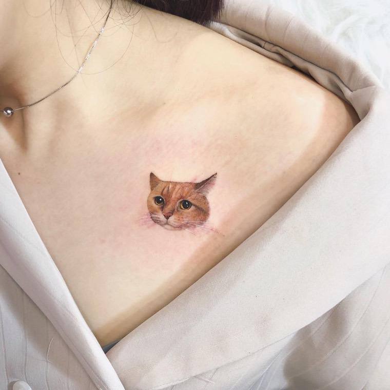 tatouage chat