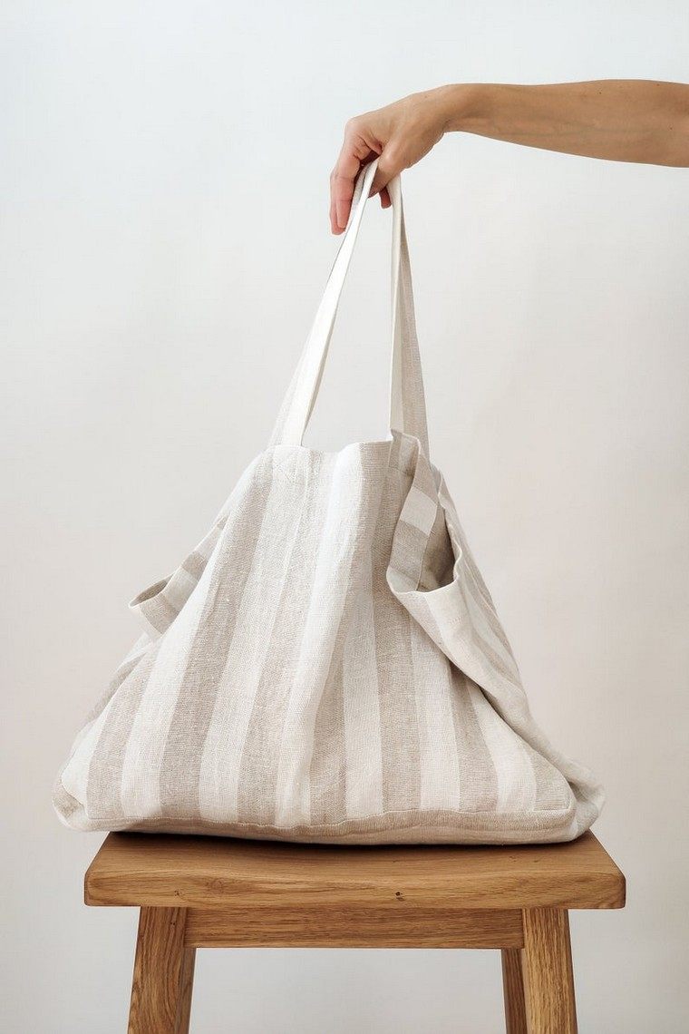 linen beach bag