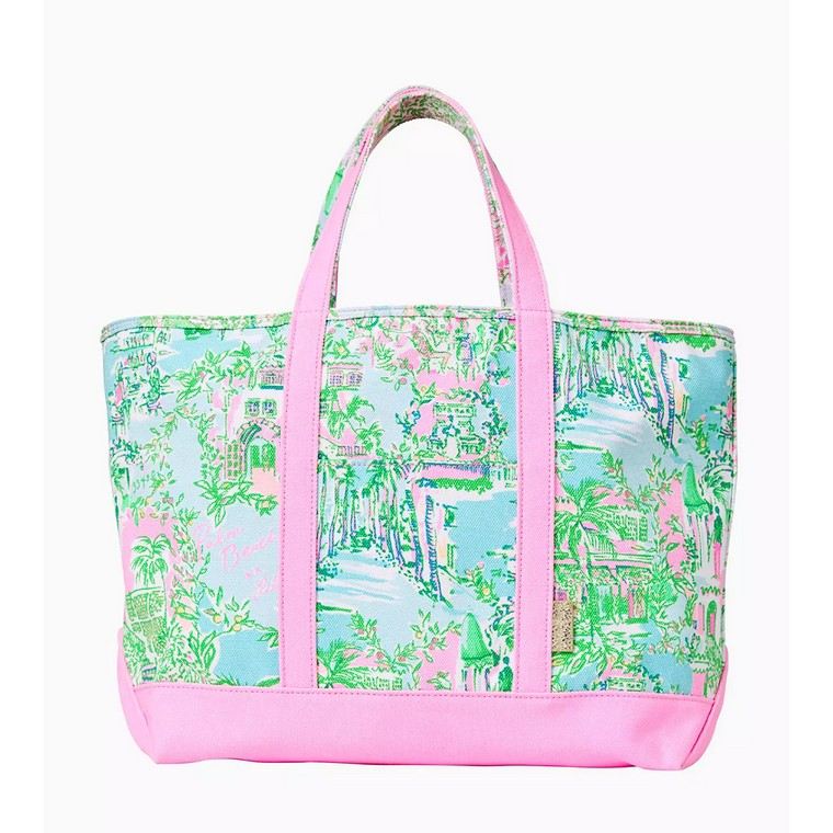 Chinese pattern pink blue bag