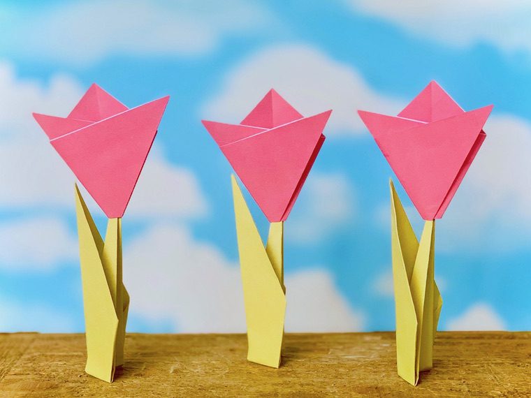 tulipe origami facile
