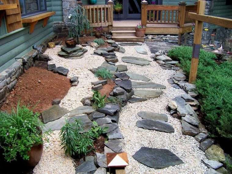 déco de jardin zen avec des rochers 
