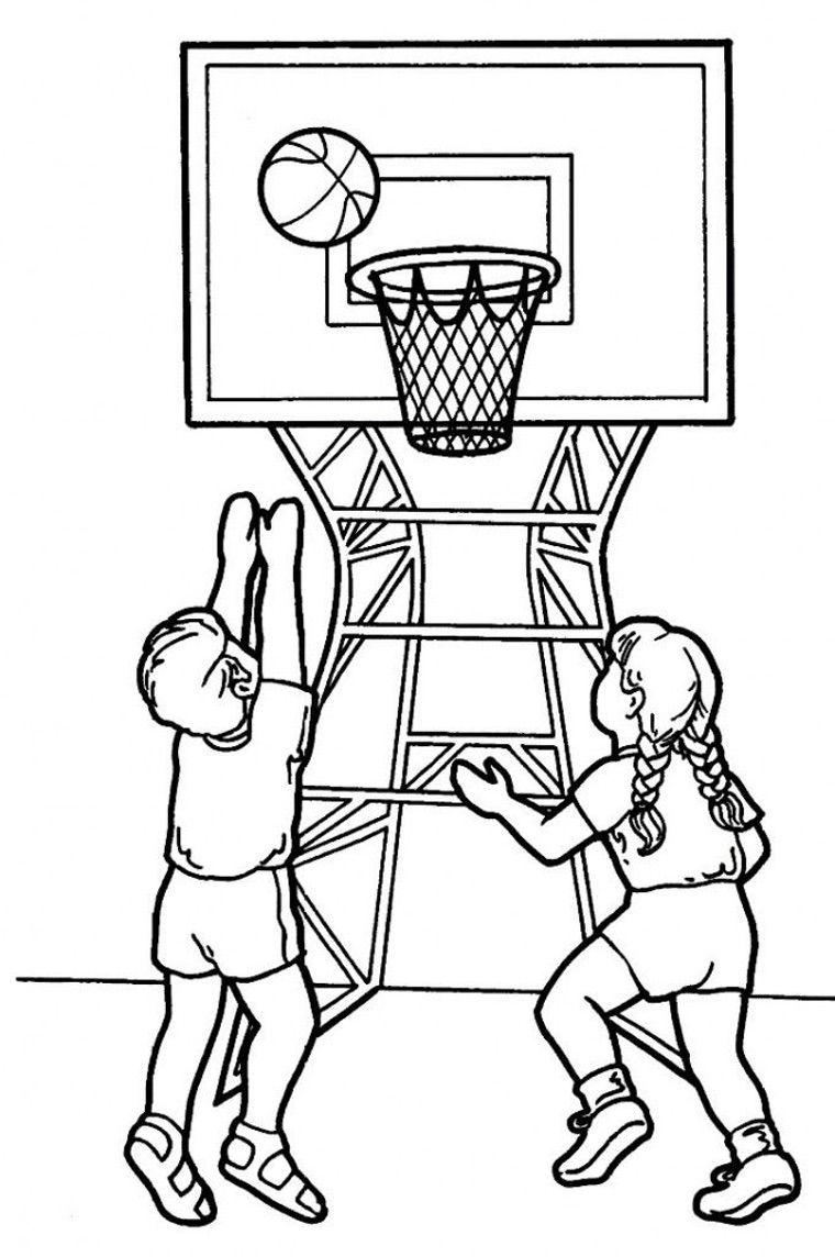 basketball coloriage enfant idée