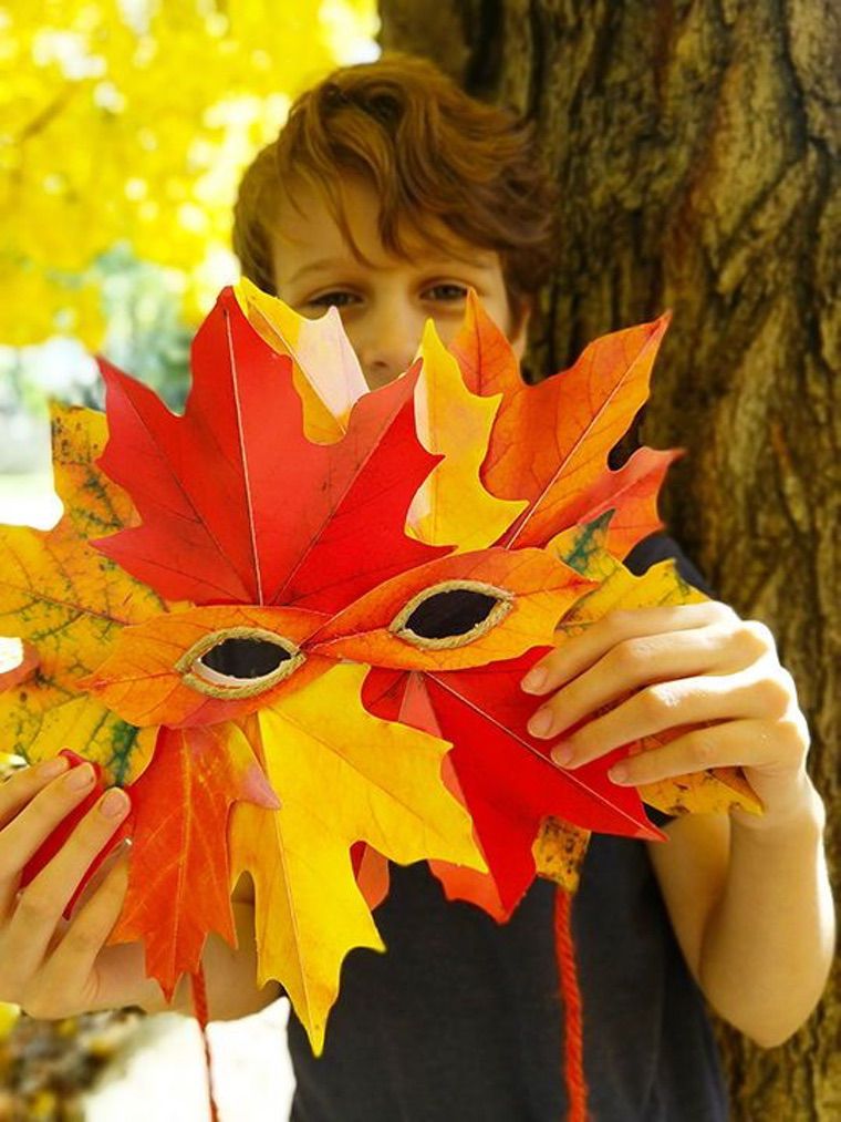 masque feuilles d'automne