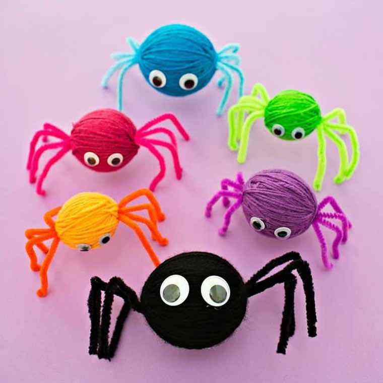 idée déco fête halloween enfant araignée diy