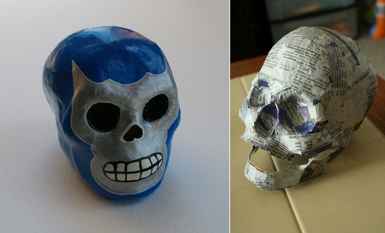 crânes halloween bleu effrayant