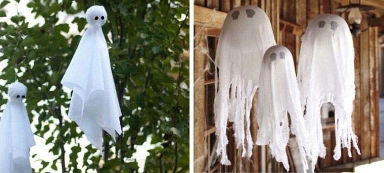 deco halloween fantomes suspendus