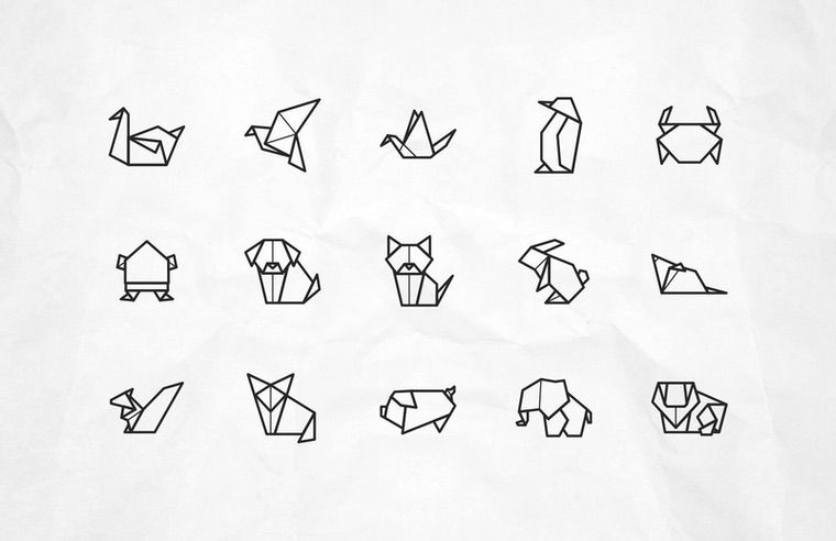 idée origami tatouage modèles dessins
