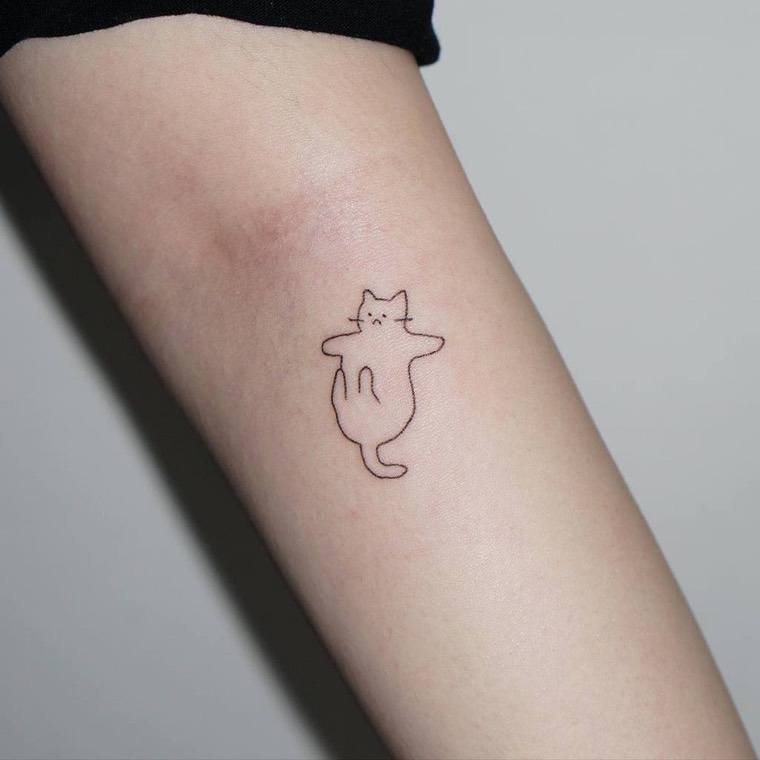 idée modèle de tatouage chat