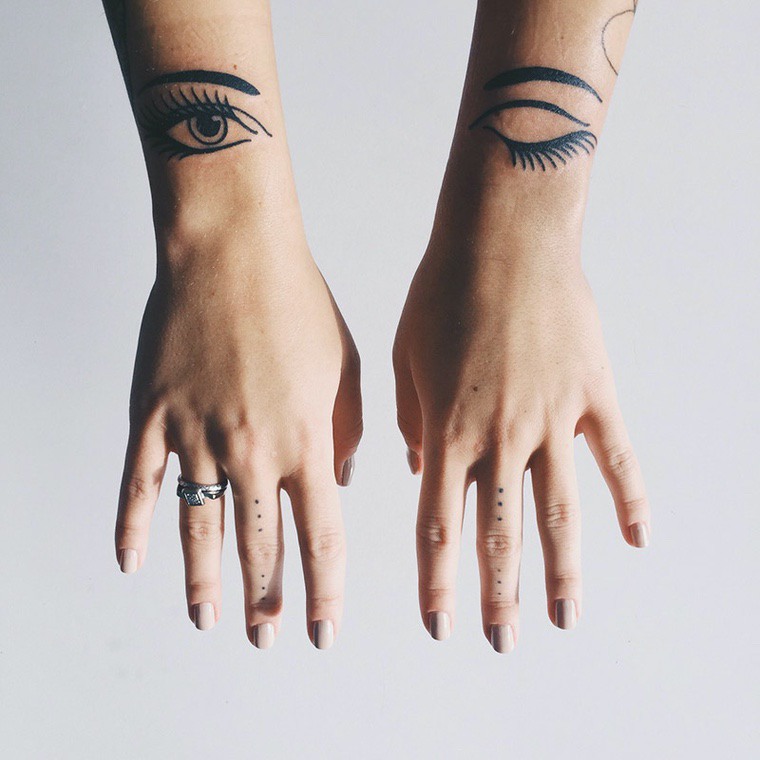 tatouage poignet mains petit