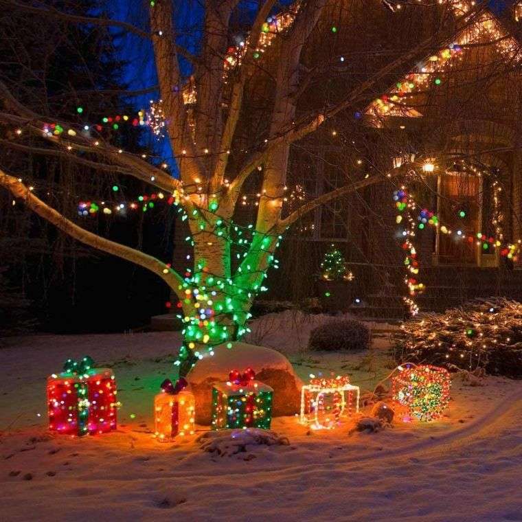 décoration de Noël extérieur solaire pour arbre 