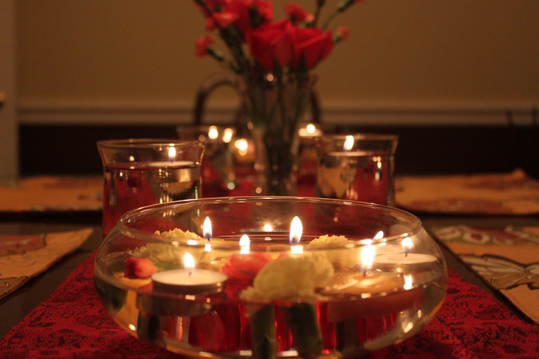 déco romantique avec bougies