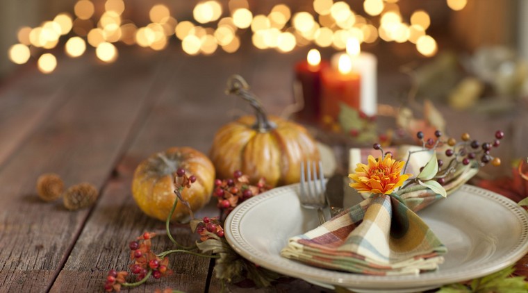 décoration table thanksgiving novembre