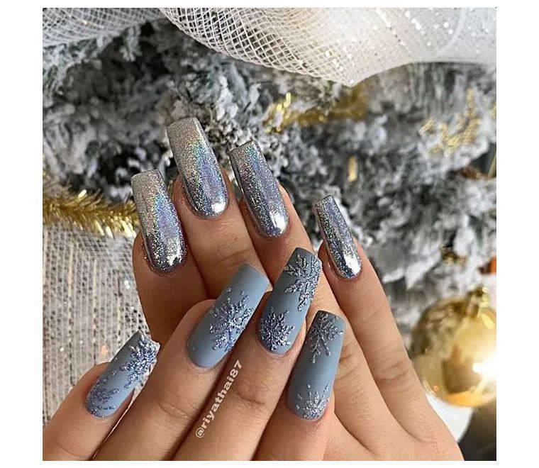 idee ongle decoration hiver 2021