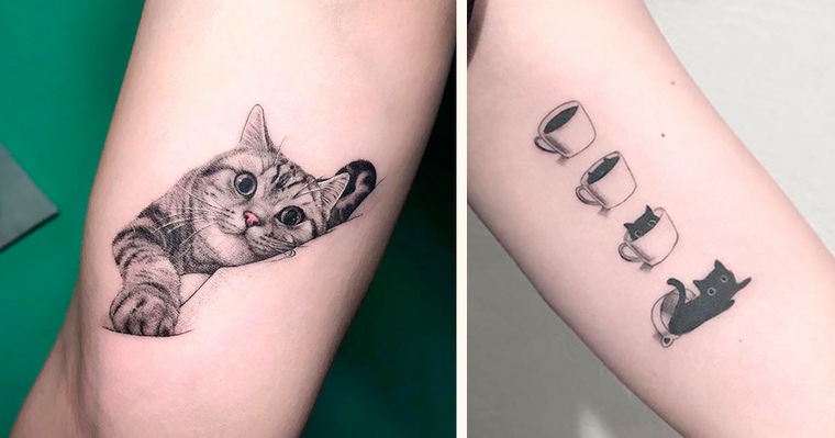 idées de tatouage chat
