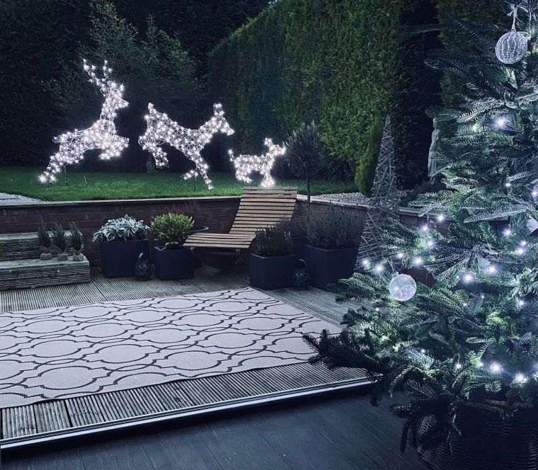 décoration de Noël extérieur solaire élégante et moderne 