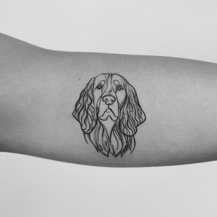 bras tatouage de chien idée