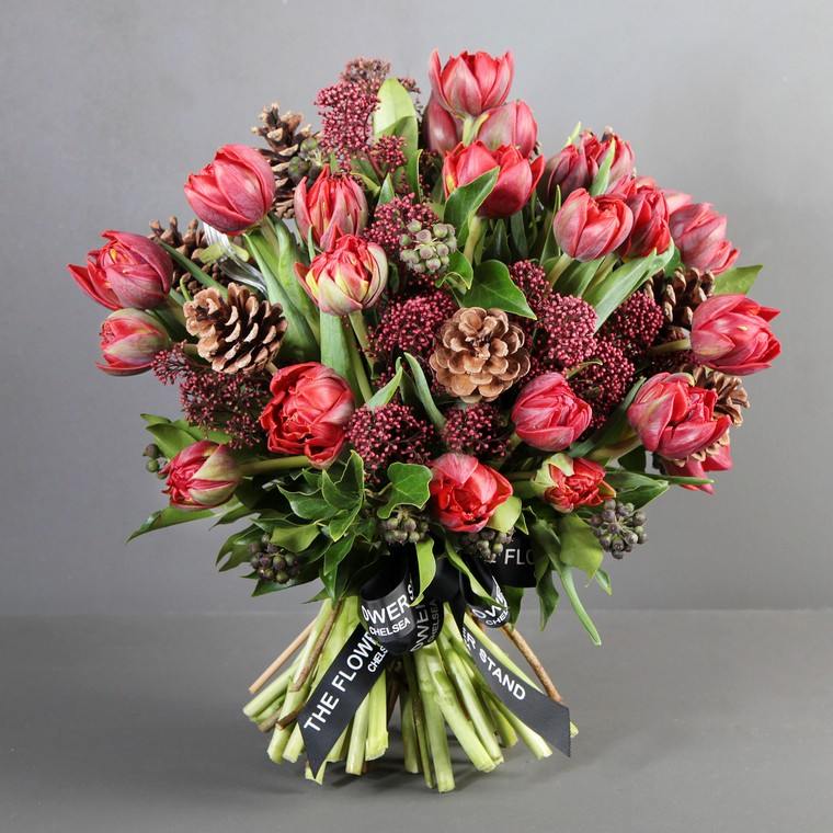 bouquet de noël tulipes