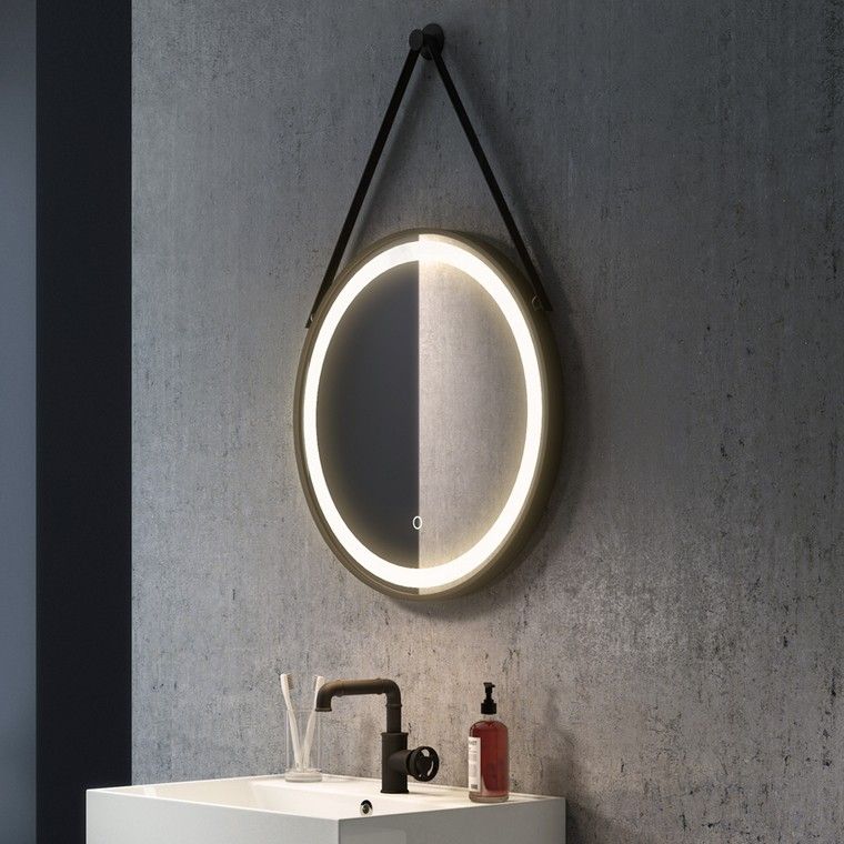 salle bain gris olive miroir
