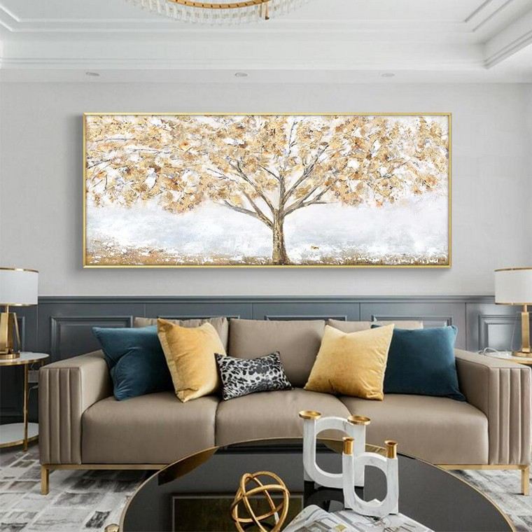 tableau cadre doré arbre