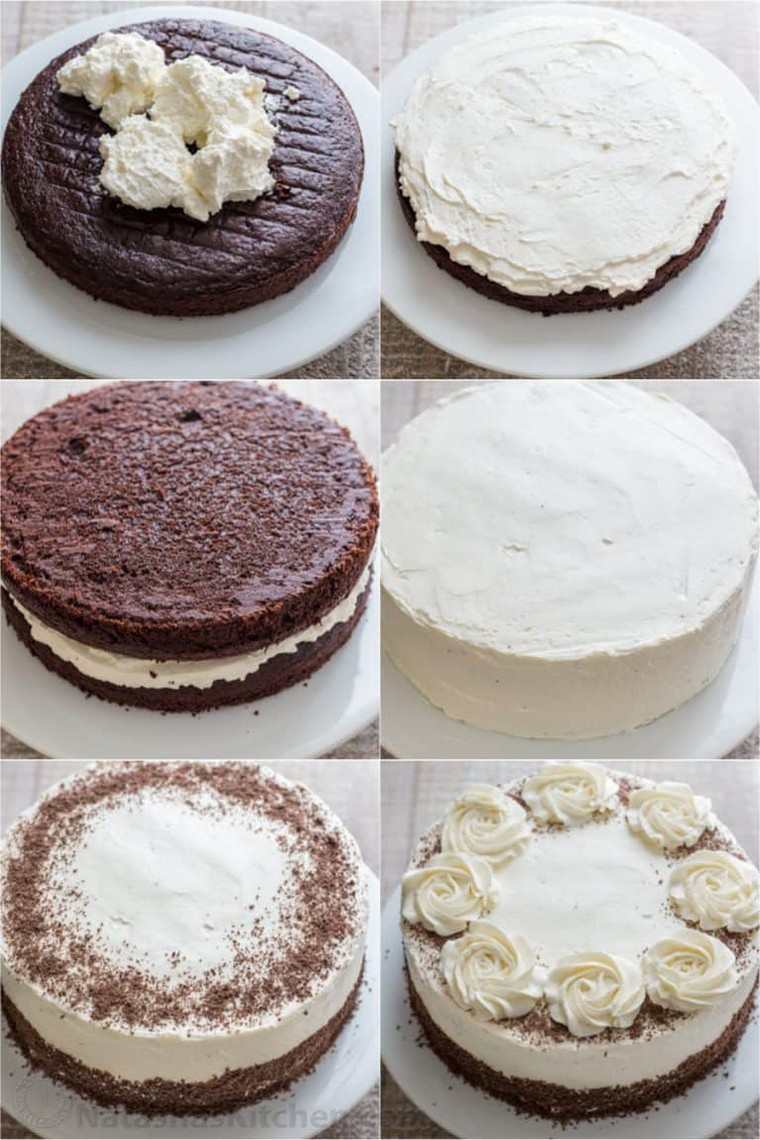étapes prépa gâteau chocolat