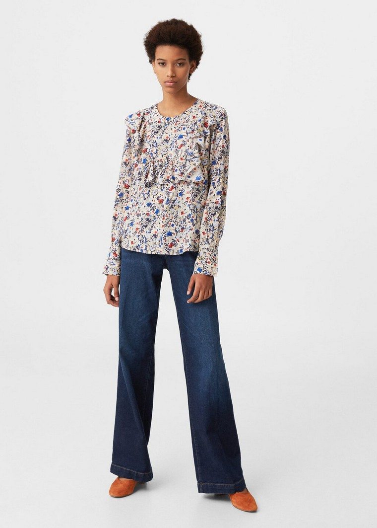 jean bootcut blouse large
