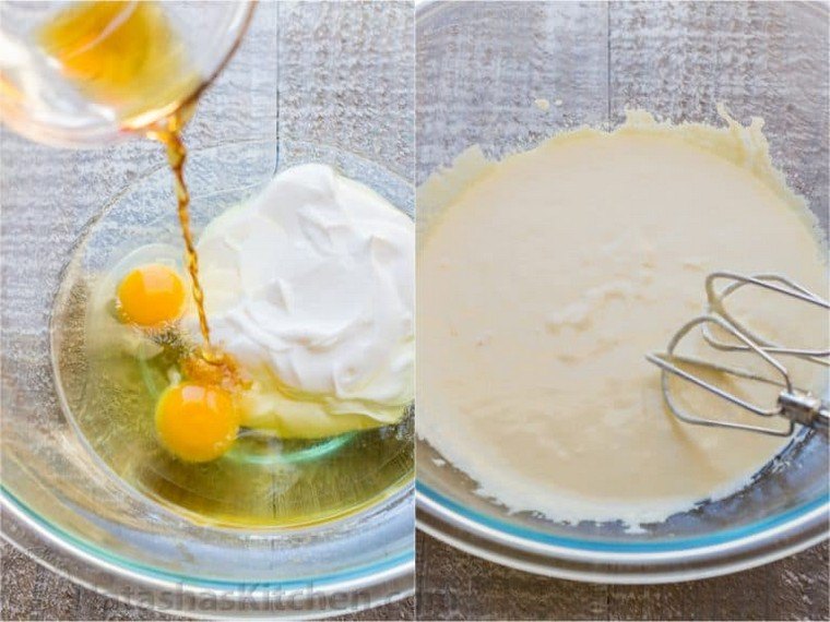 préparation gâteau crème meringue