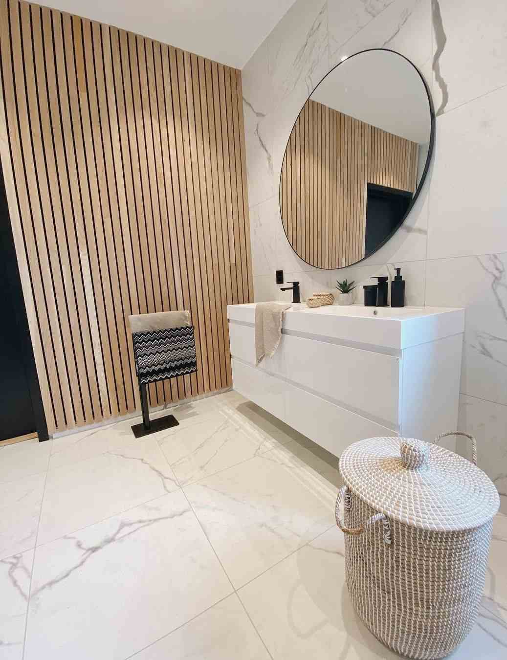 salle de bain tendance avec décor moderne