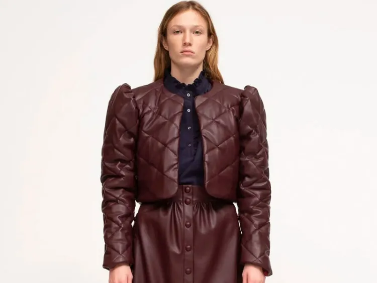 sea faux cuir vinyle veste