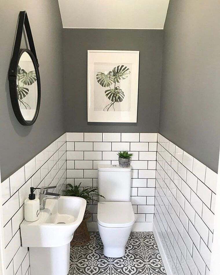 relooking toilettes modernes elements floraux