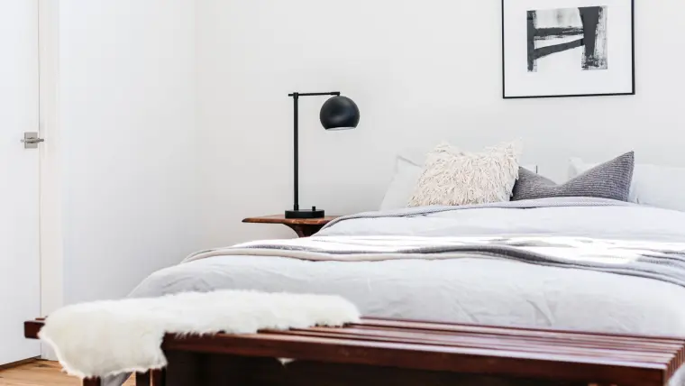 décoration de chambre à coucher moderne en lin 
