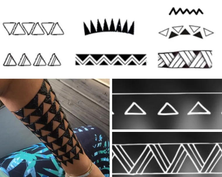 tatouage polynesien femme dents requin