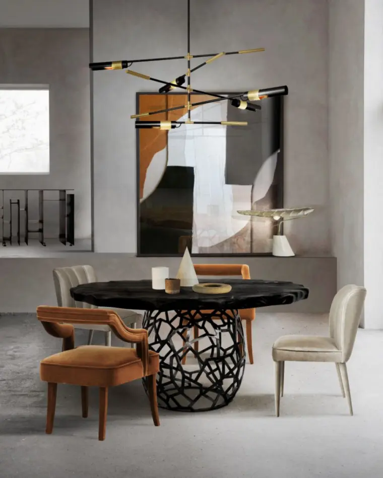 salle à manger avec meubles design