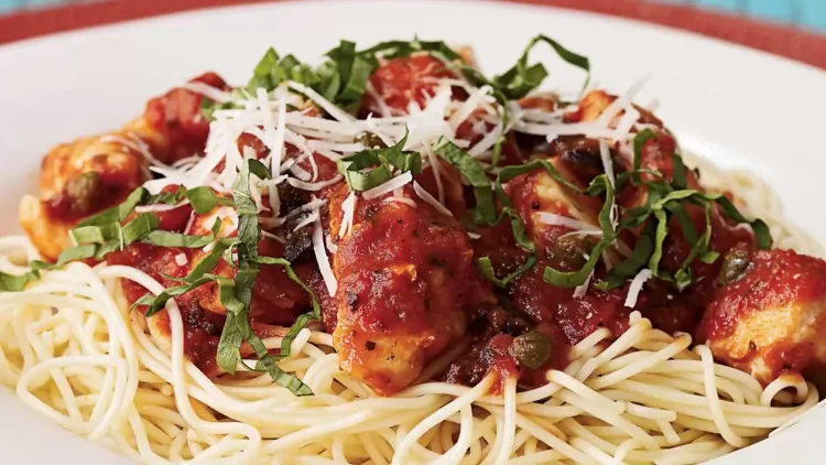 sauce tomates spaghetti restes poulet