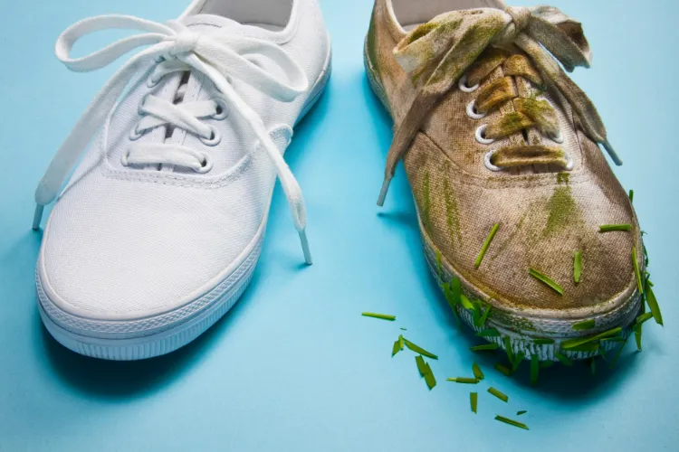 savoir comment nettoyer chaussures tissu blanc