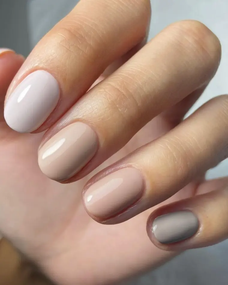 ongles courts nail art nude couleurs tendances