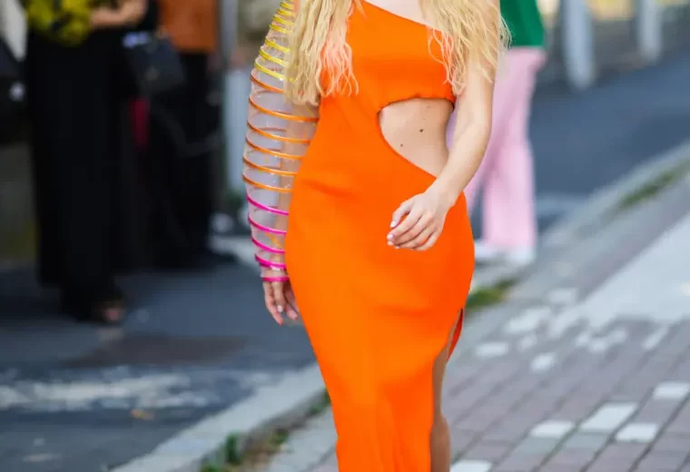 robe femme été en orange tendance