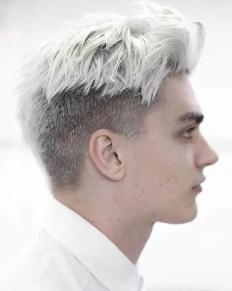 homme style cheveux blanc
