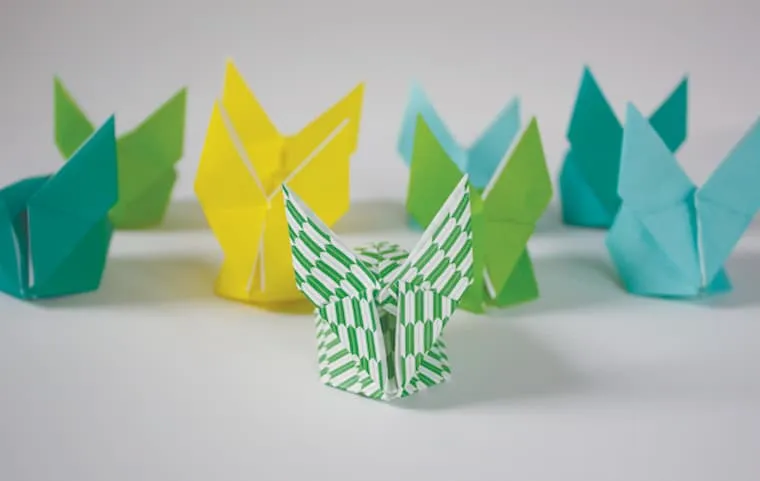 origami lapin de pâques facile diy