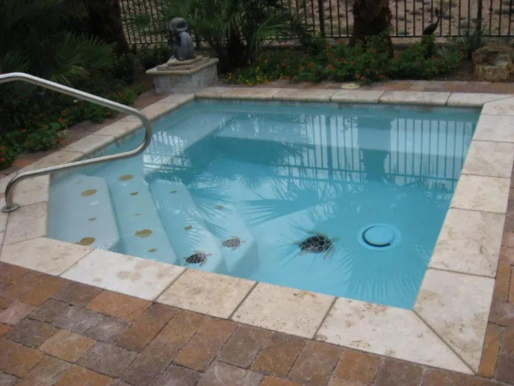 piscine carrée creusée jardin