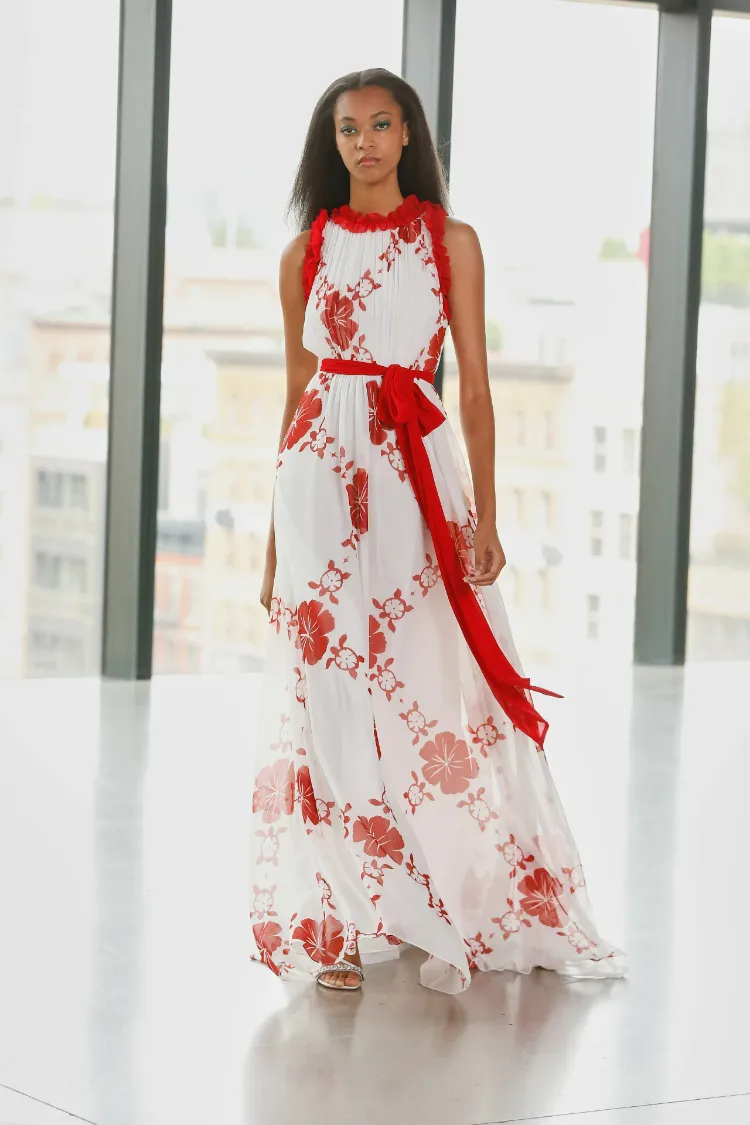 robe printemps 2022 blanc rouge