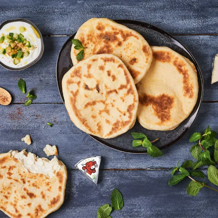 naan au fromage vache qui rit