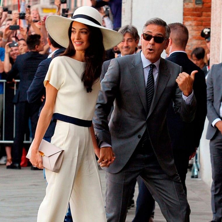 Amal Clooney pantalon mariage