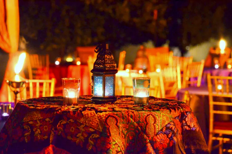 thème nuits arabes bougies