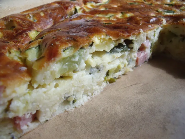 courgettes jambon flan onctueux
