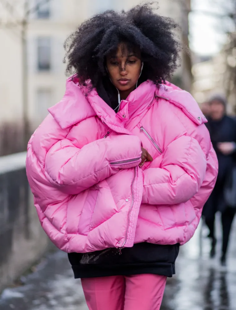 automne-hiver mode femme manteau rose 