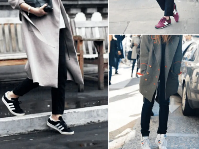 sneakers coat accessories casual chic